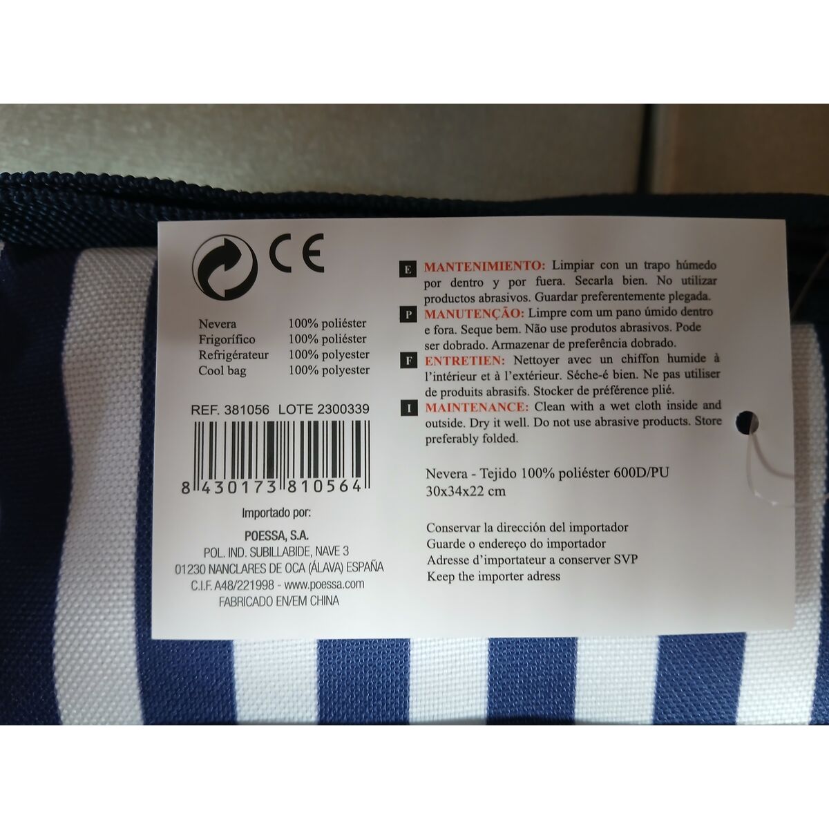 Frigider Portabil Bismark 30 x 34 x 22 cm Poliester 30 L