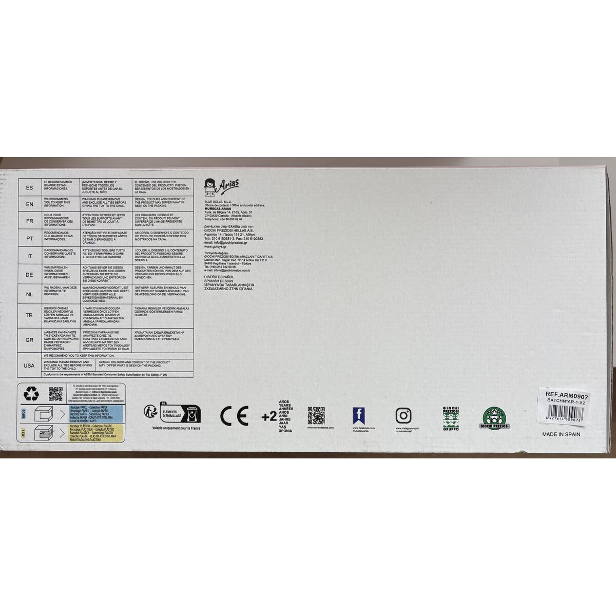 Păpușă Bebe Arias 40 cm