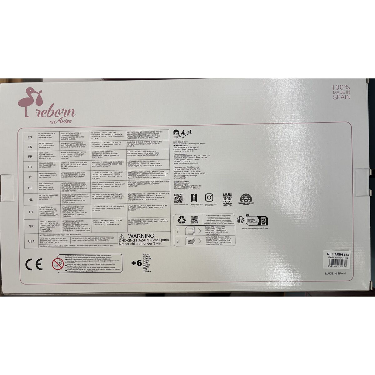 Păpuși renăscute Arias Henar 45 cm