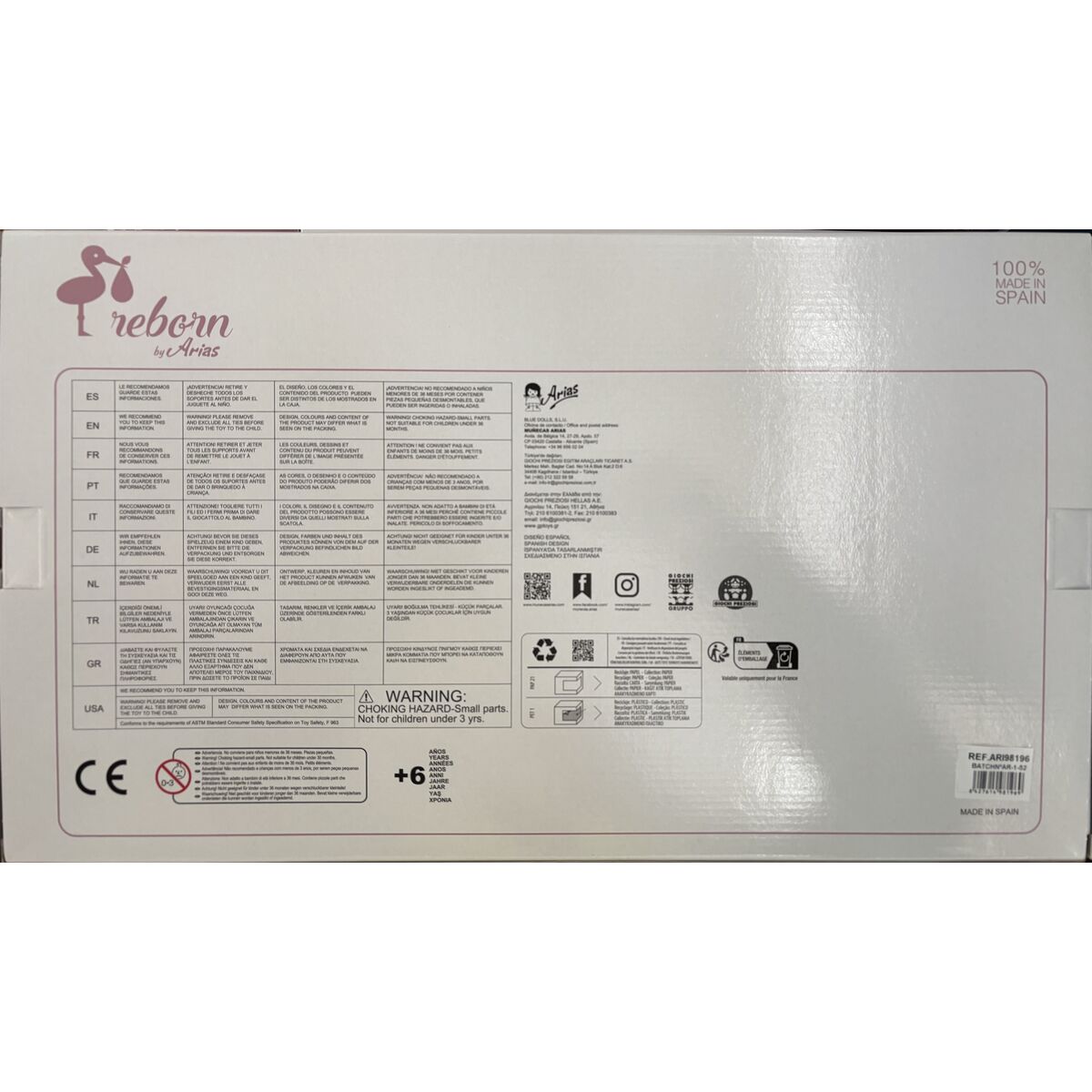 Păpuși renăscute Arias Lucía 45 cm