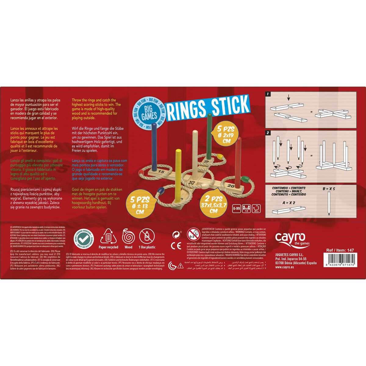 Joc de Îndemânare Cayro Rings Stick