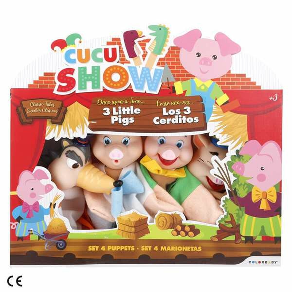 Marionetă de Pluș 3 Little Pigs