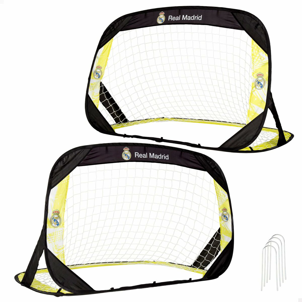 Set de 2 porți de fotbal Real Madrid C.F. 120 x 80 x 80 cm