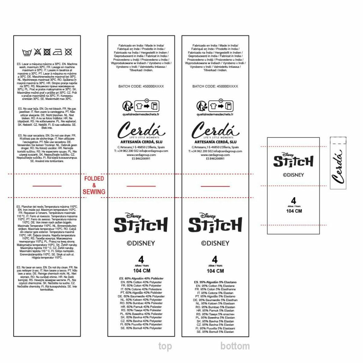 Set de lenjerie/haine Stitch Bej