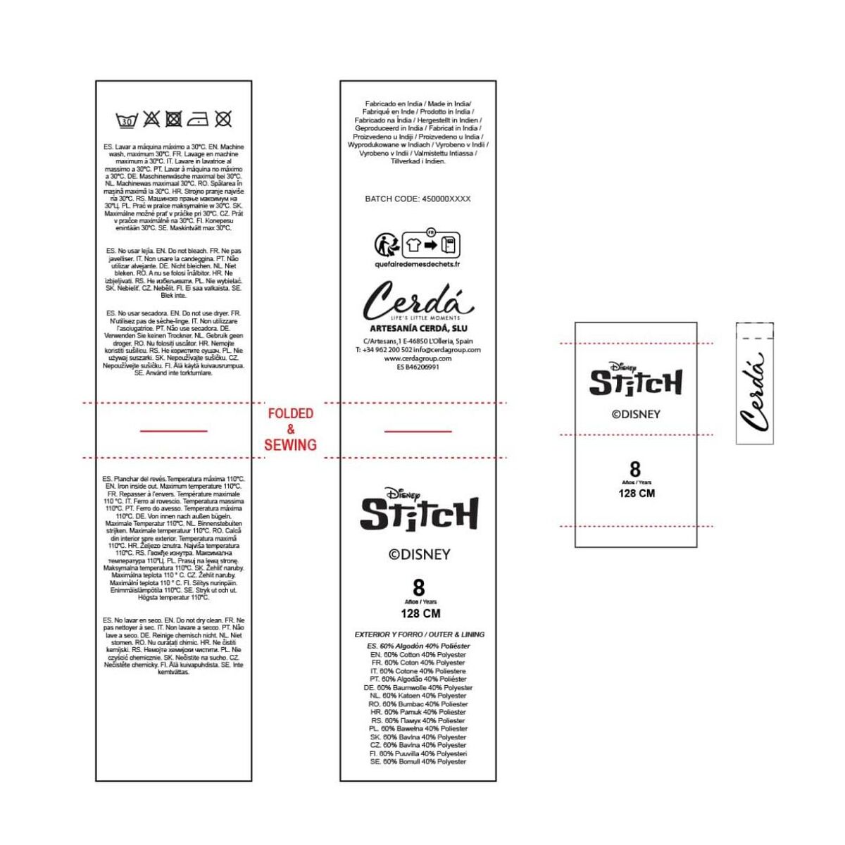 Hanorac cu glugă pentru fete Stitch Roz