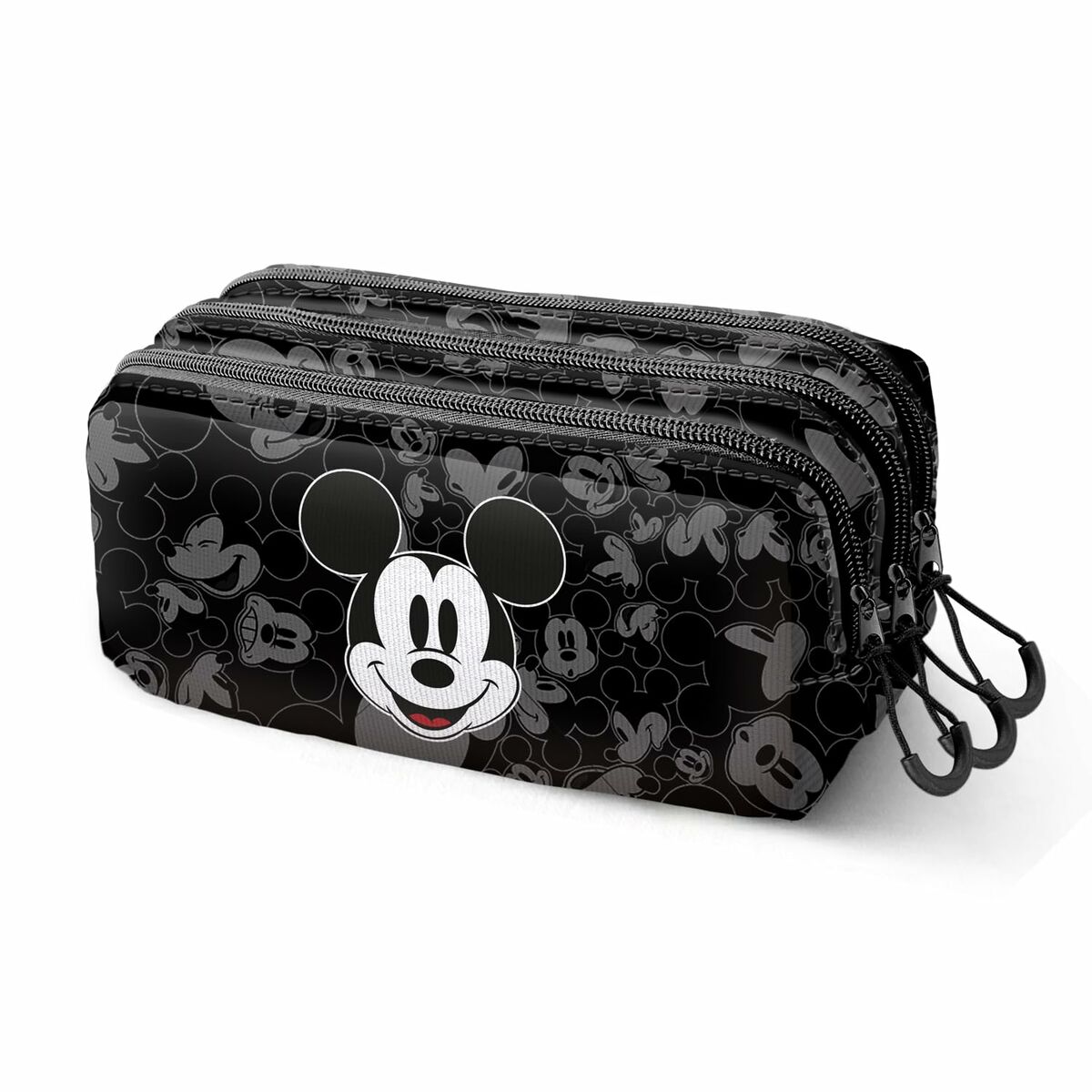 Penar triplu Mickey Mouse Year Negru 23 x 10 x 11 cm