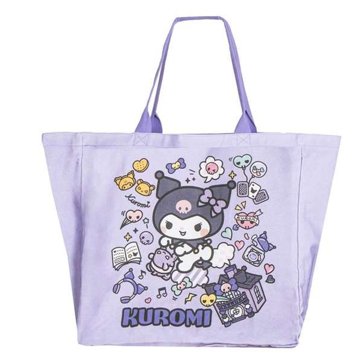 Geantă de Cumpărături Hello Kitty Kuromi  Liliachiu 48 x 43 x 17 cm