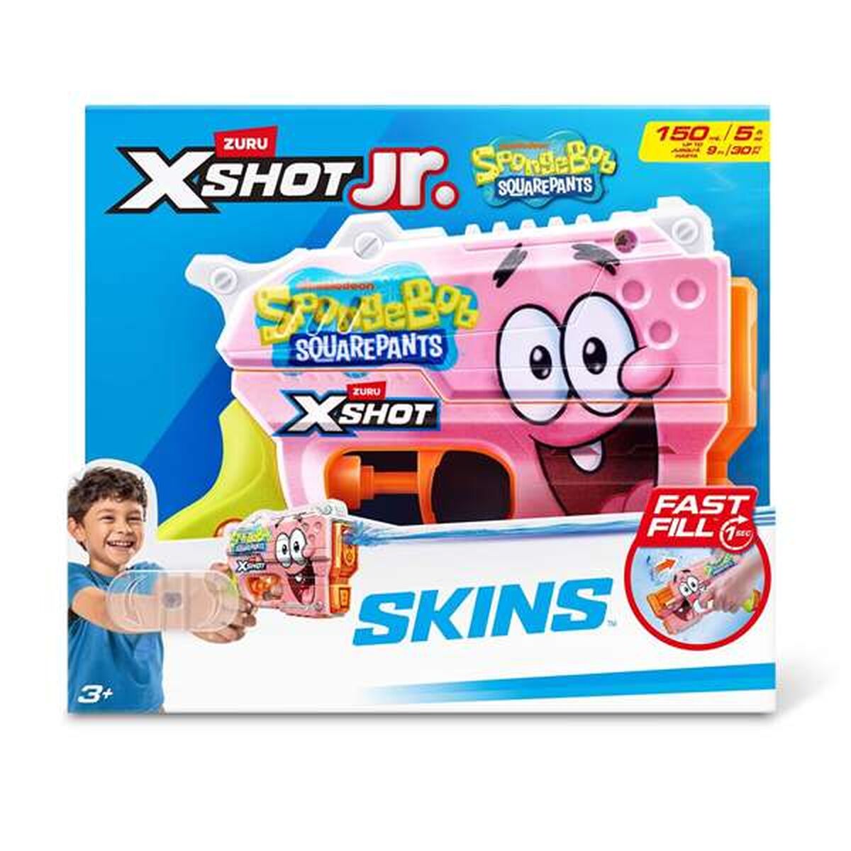 Pistol cu Apă Spongebob  X-Shot 10 X 14,8 X 4,5 CM