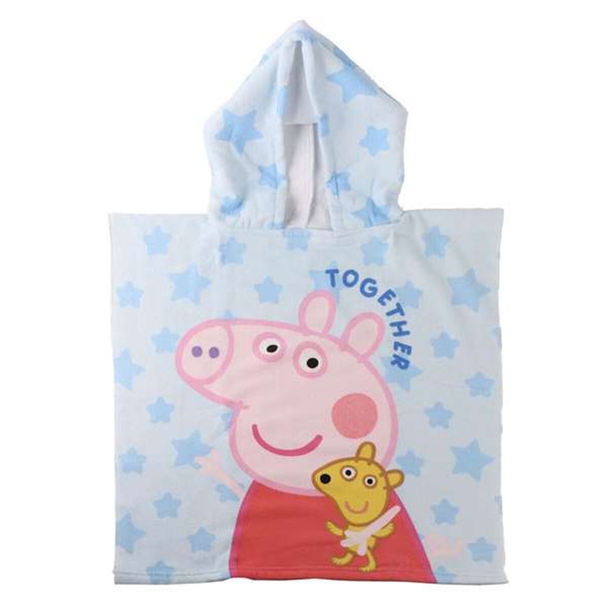 Prosop-Poncho cu Glugă Peppa Pig Albastru deschis 55 x 77 cm