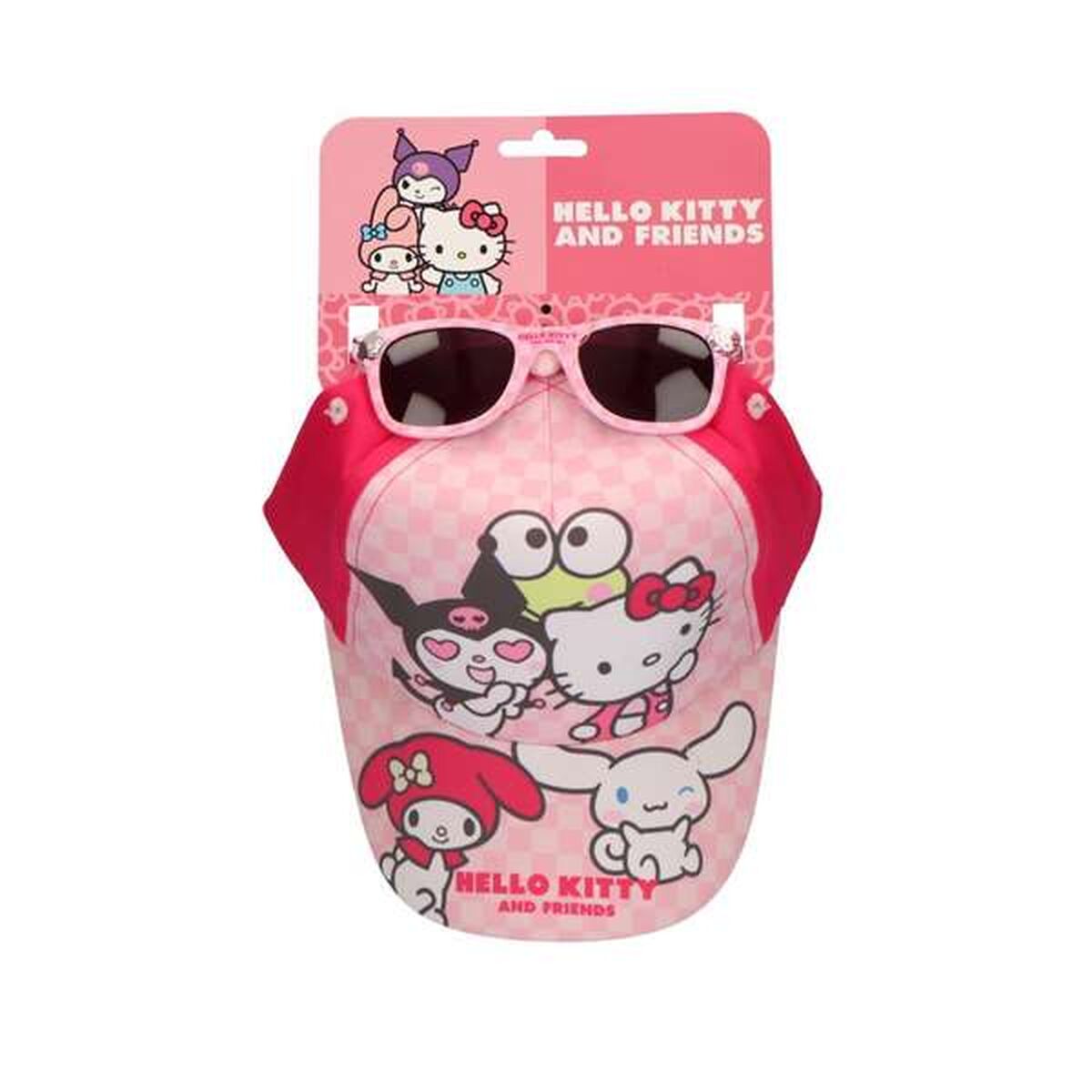 Set de pălărie cu ochelari de soare Hello Kitty Roz