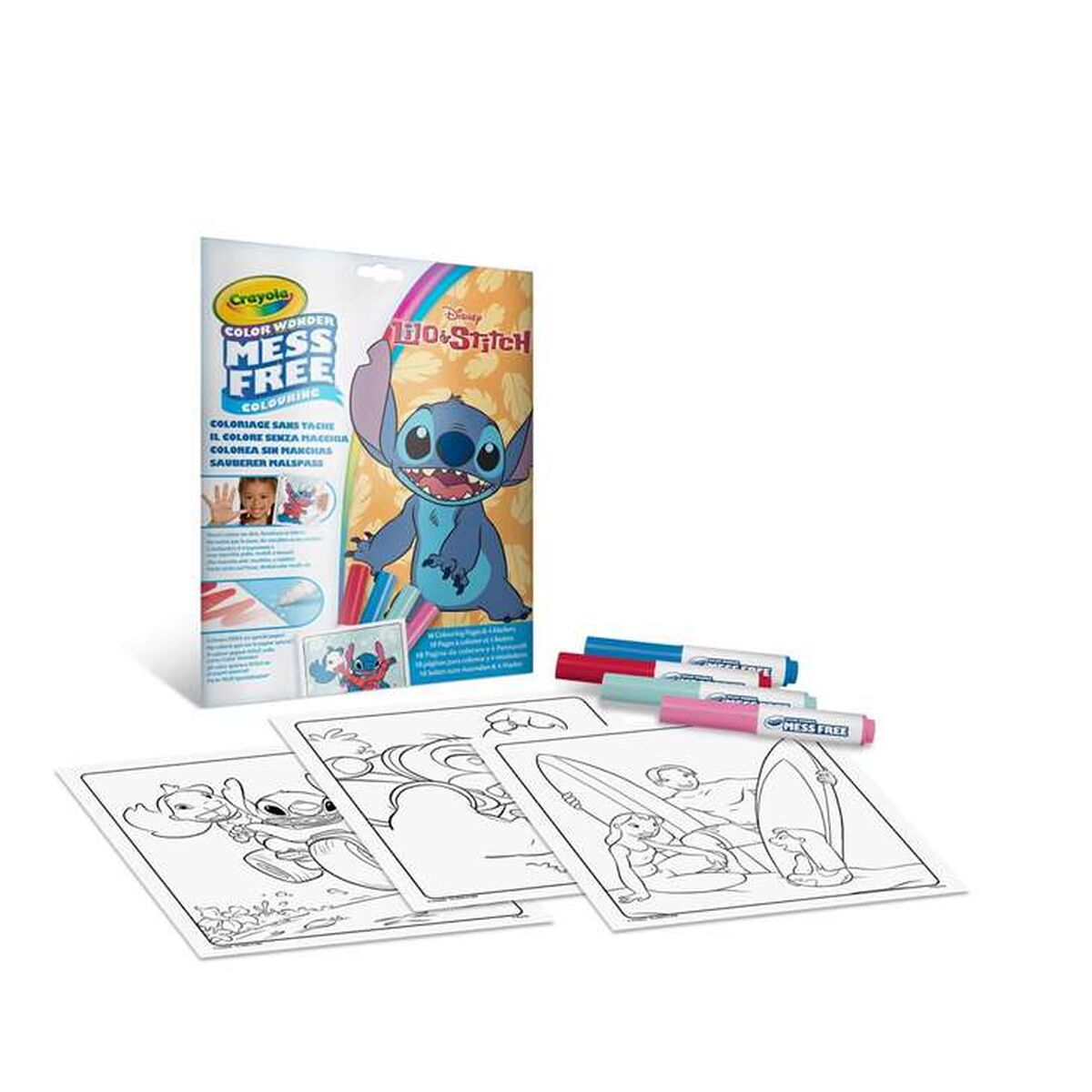 Joc Desenează și Colorează Crayola Lilo & Stitch Multicolor Plastic