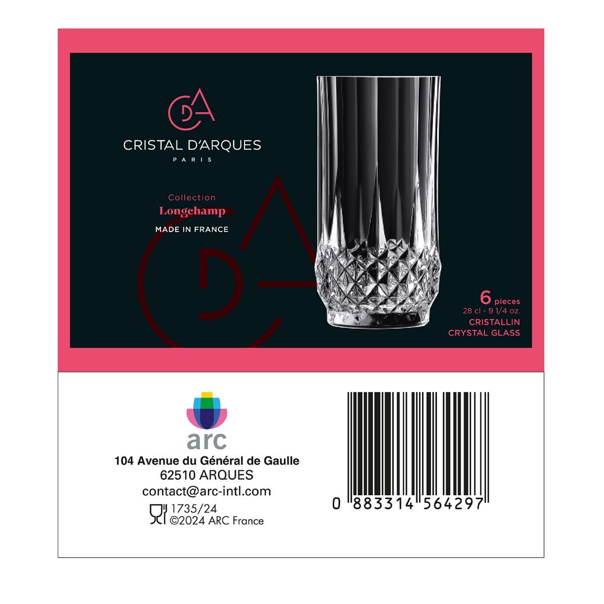 Pahar de vin Cristal d’Arques Paris Lady Diamond (19 cl)