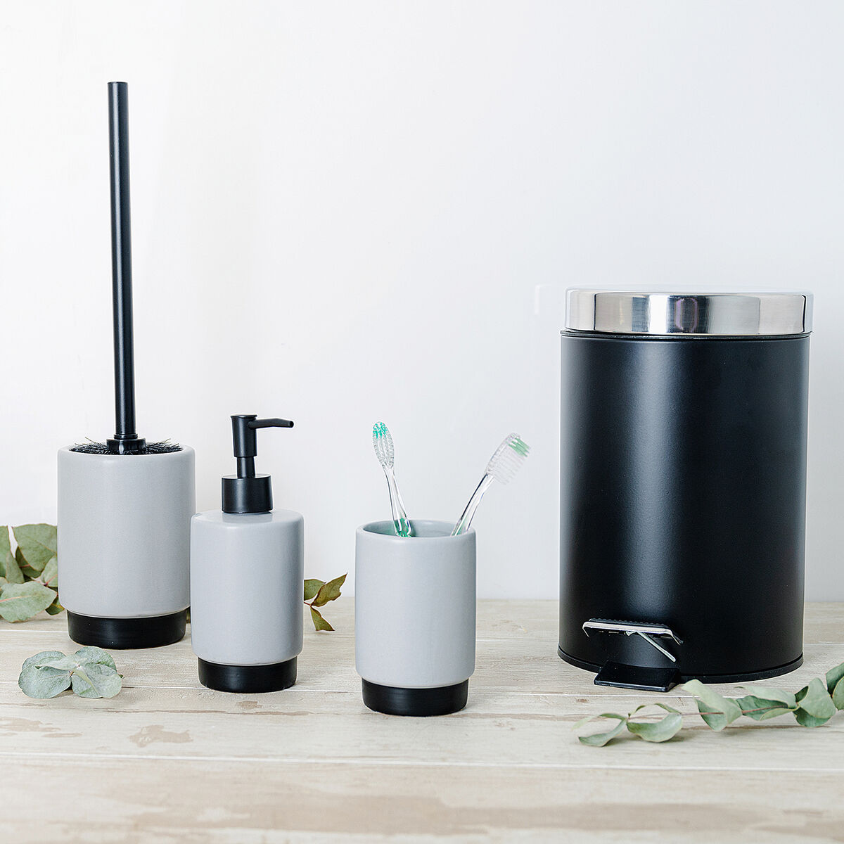 Dozator de Săpun Quid Cabinet Gri Ceramică