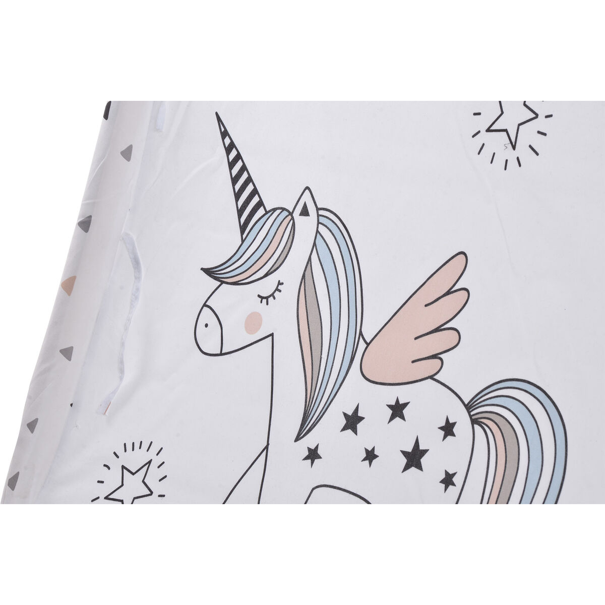 Cort DKD Home Decor Bumbac Lemn Unicorn (110 x 110 x 106 cm)