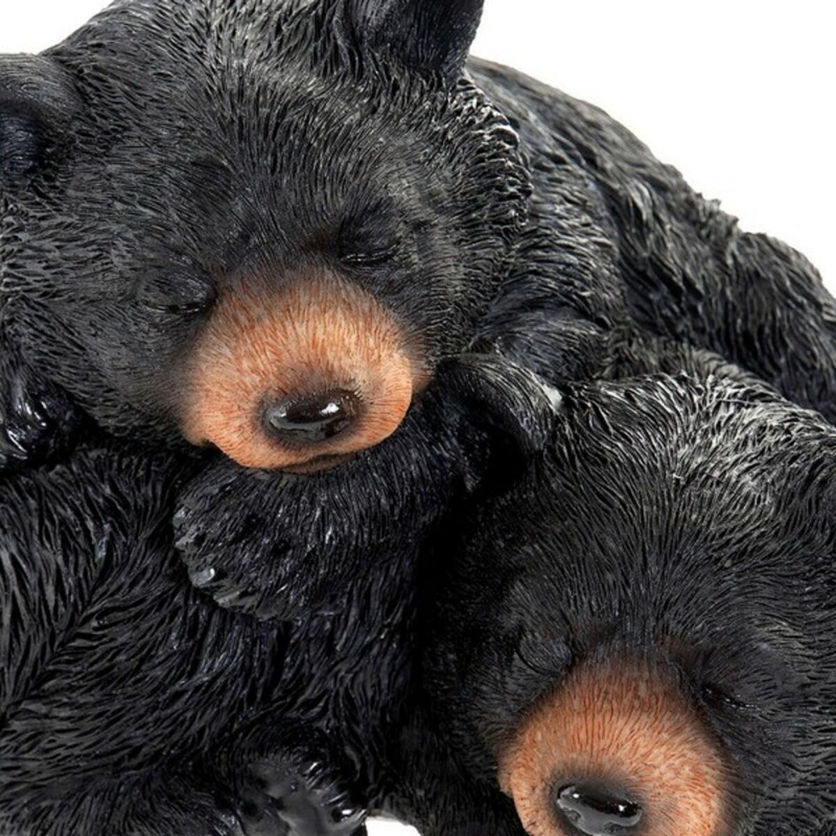 Figură Decorativă DKD Home Decor Alb Negru 14,5 x 14,5 x 11 cm Rășină (2 Unități)