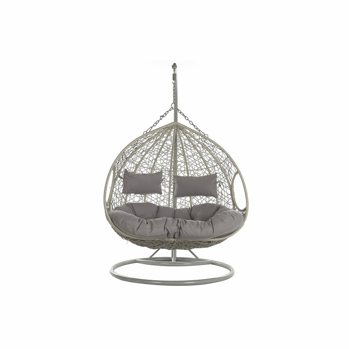 Fotoliu de grădină suspendat DKD Home Decor 133 x 80 x 110 cm Gri ratan sintetic Aluminiu