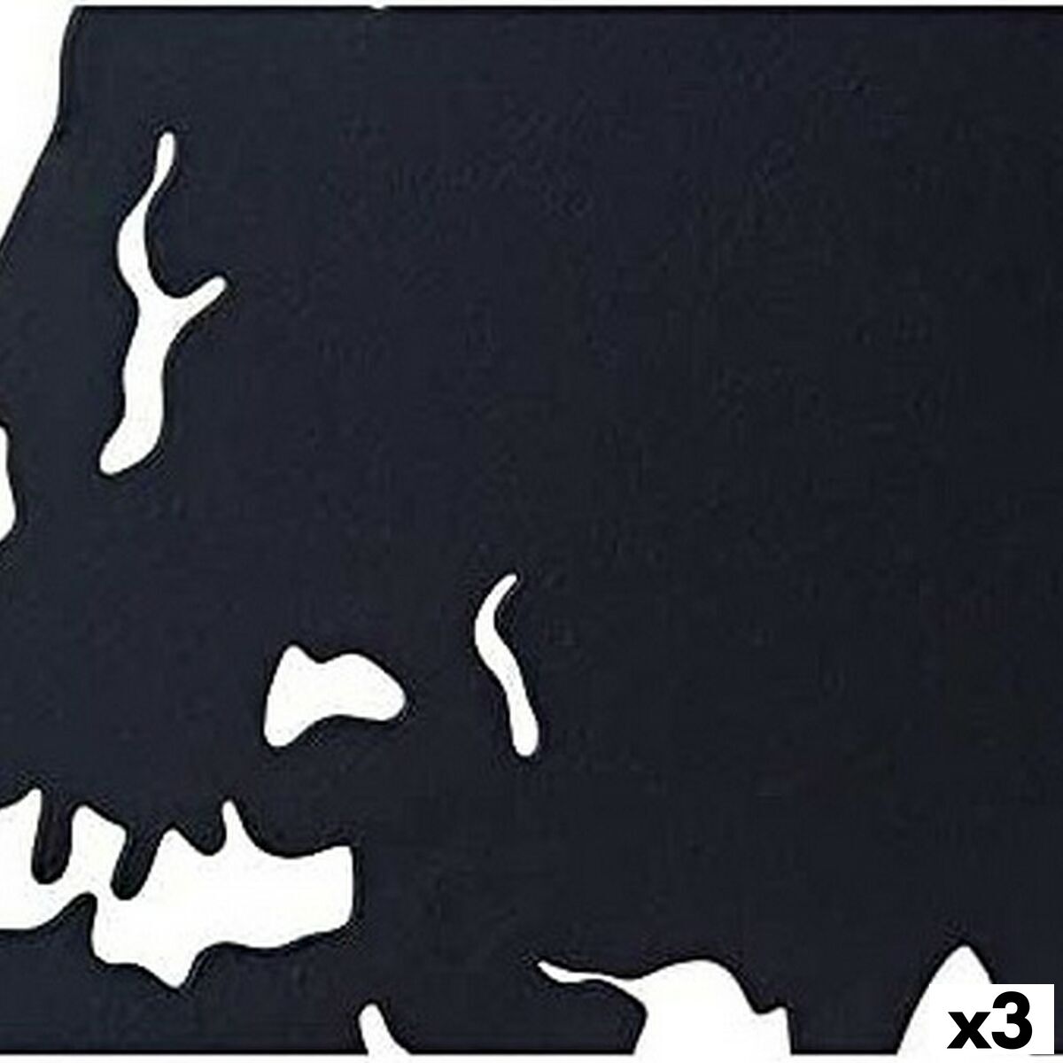 Figură Decorativă DKD Home Decor Harta Lumii Negru Cupru Alb 40 x 1 x 40 cm (3 Piese)