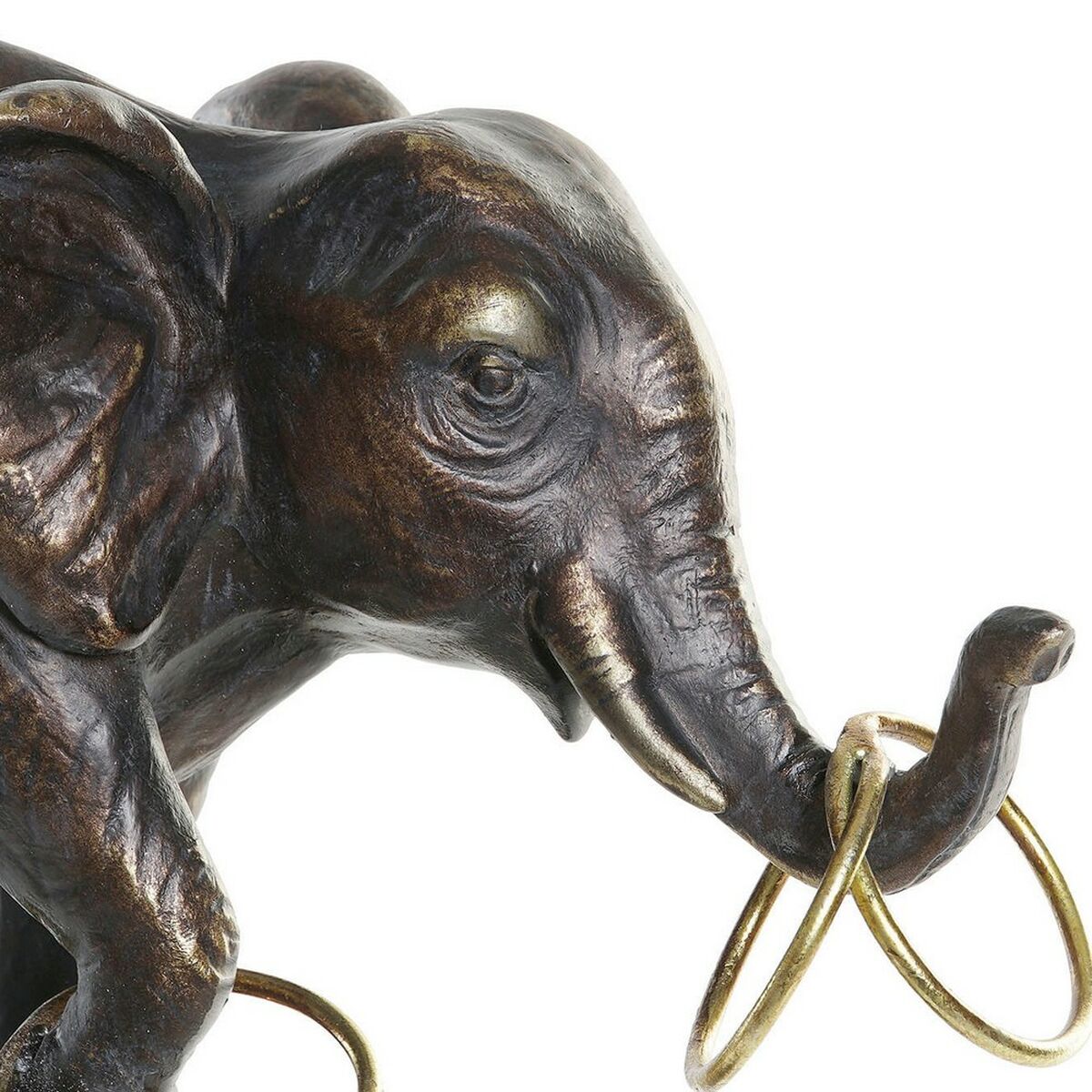 Figură Decorativă DKD Home Decor Negru Auriu* Elefant Modern 31 x 13 x 41 cm