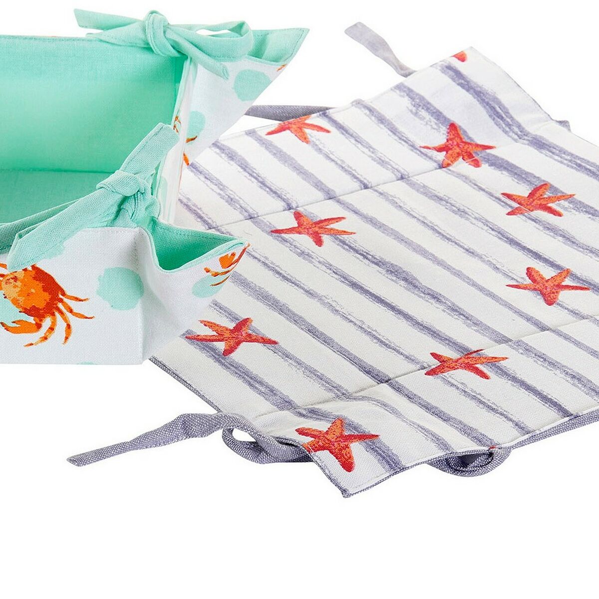 Coș Multifuncțional DKD Home Decor Bumbac 34 x 34 x 34 cm