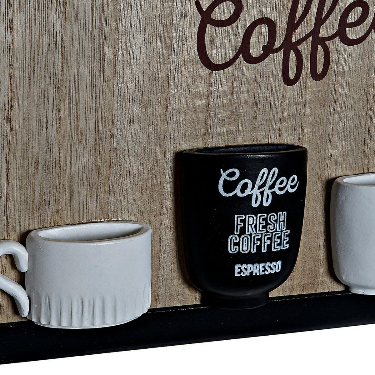 Cuier de perete DKD Home Decor 8424001775712 Lemn Rășină Lemn MDF Vintage 41 x 3 x 41 cm