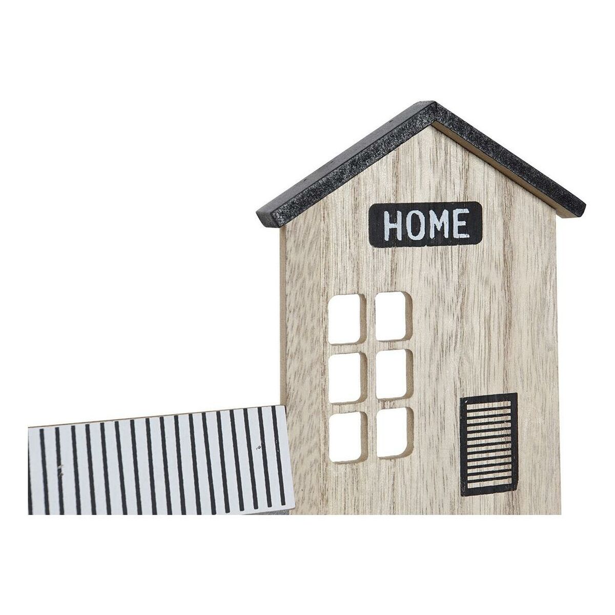 Raft DKD Home Decor Suport de haine 39 x 9 x 27 cm Negru Maro Alb Lemn MDF