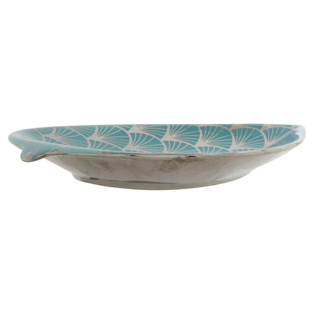 Decorațiune pentru Centrul Mesei DKD Home Decor Turquoise Porțelan 27,5 x 16 x 3 cm