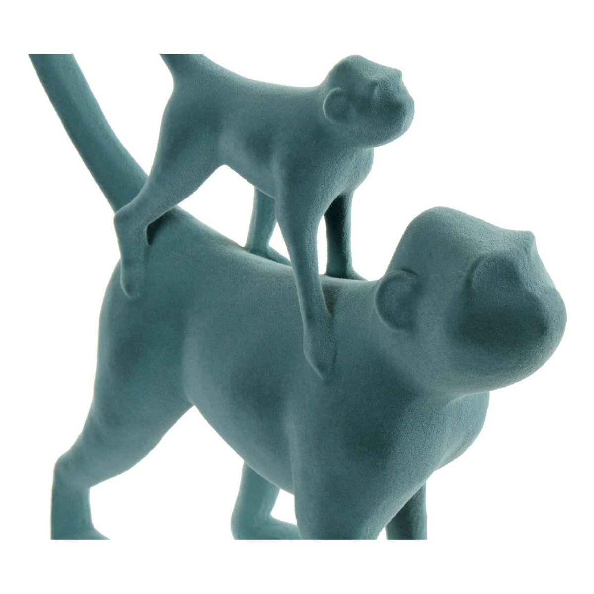 Figură Decorativă DKD Home Decor Verde Roz Tropical Maimuțe 22,5 x 8 x 27,5 cm (2 Unități)