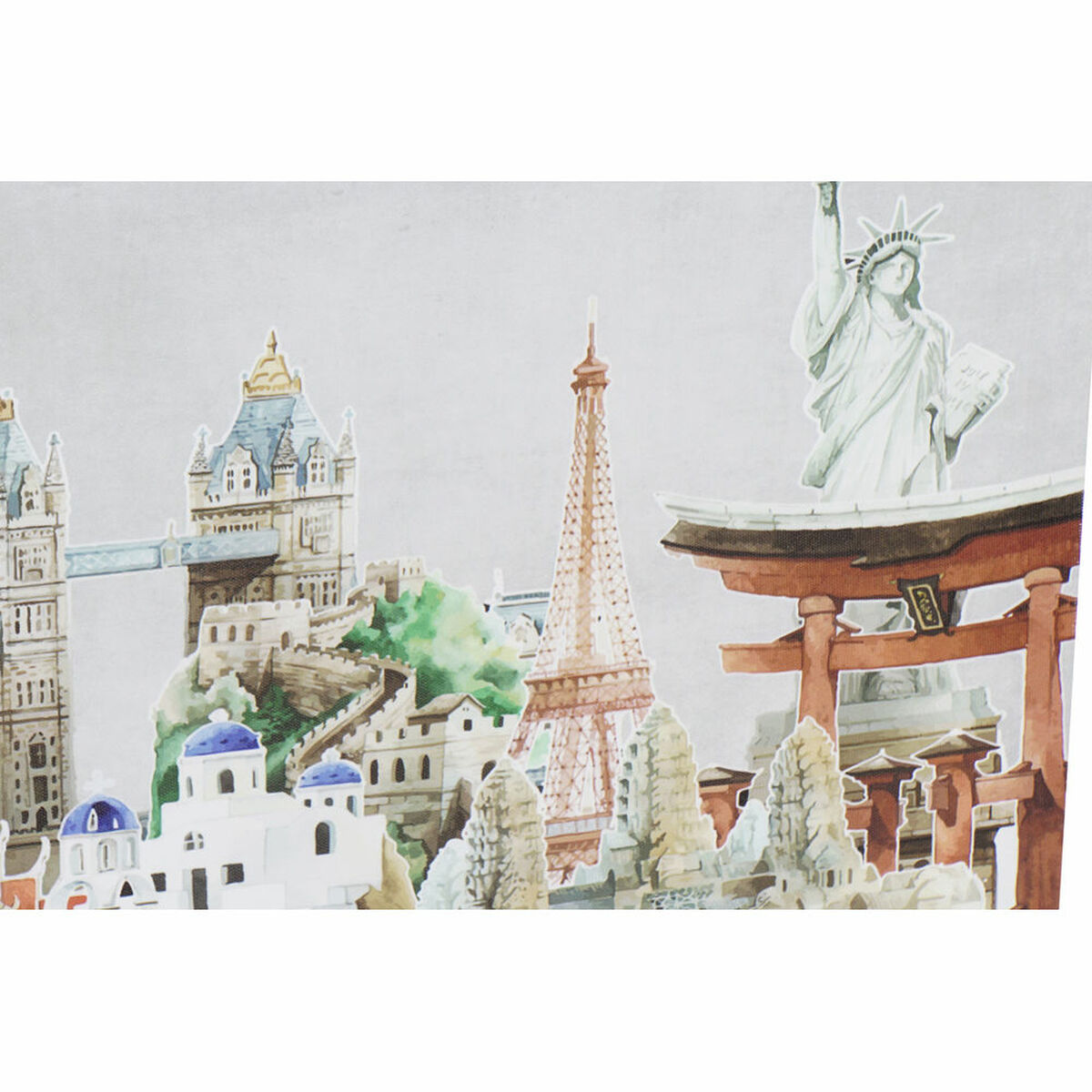 Pânză DKD Home Decor Pânză Lemn MDF 90 x 2 x 30 cm