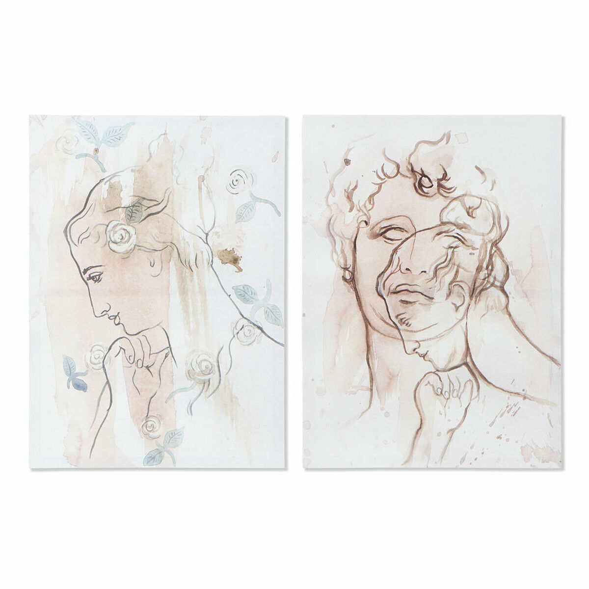 Pânză DKD Home Decor Pânză Lemn MDF 50 x 1,8 x 70 cm