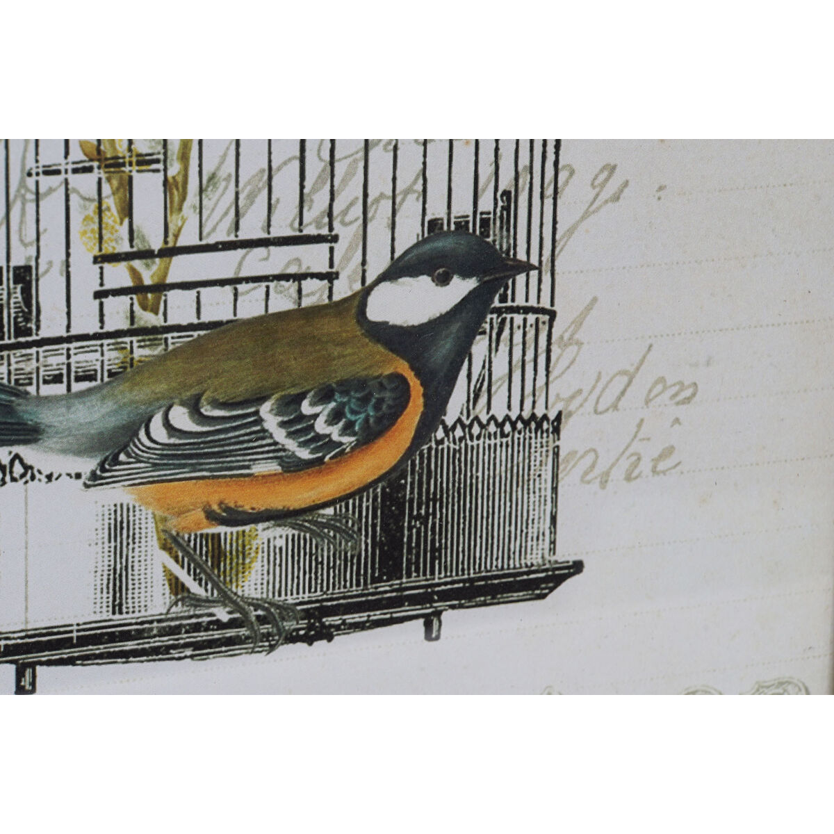 Pânză DKD Home Decor Lemn Pânză 34 x 2 x 44 cm