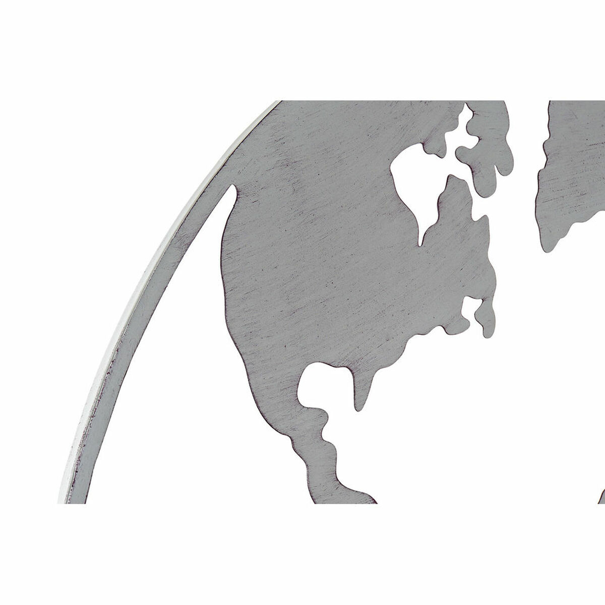 Decorațiune de Perete DKD Home Decor Metal Harta Lumii (100 x 1 x 100 cm) (3 pcs)