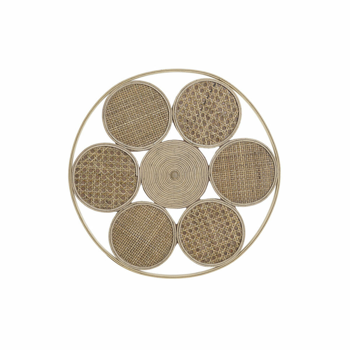 Decorațiune de Perete DKD Home Decor 45,5 x 2 x 45,5 cm Natural