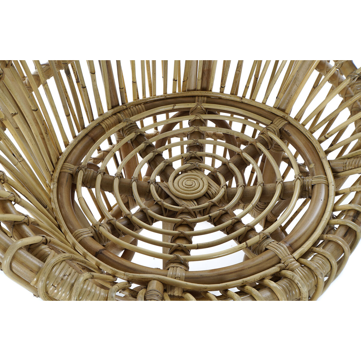 Fotoliu DKD Home Decor 8424001750092 Natural Bumbac Alb Ratan (74 x 67 x 85 cm)