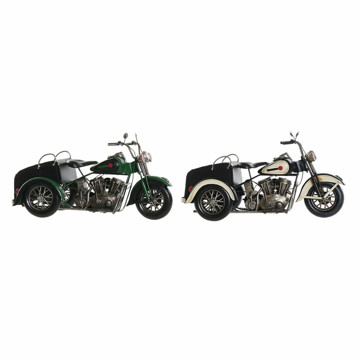 Figură Decorativă DKD Home Decor Negru Verde Motocicletă Vintage 16 x 37 x 19 cm (2 Unități) (1 Unități)