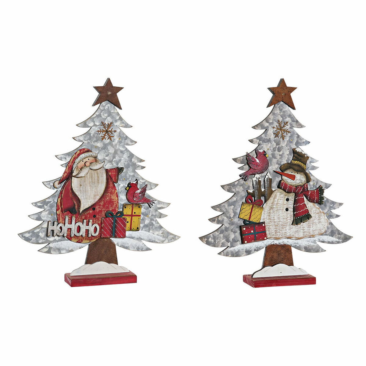 Ornament de Crăciun DKD Home Decor Lemn (2 pcs) (33 x 6 x 39.5 cm)