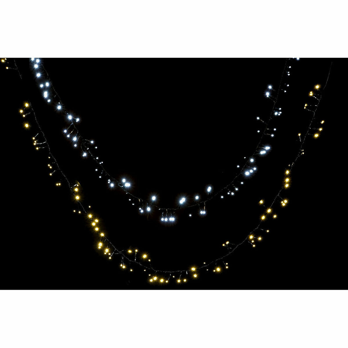 Fâșie de lumini DKD Home Decor Galben Alb LED (2 Unități)