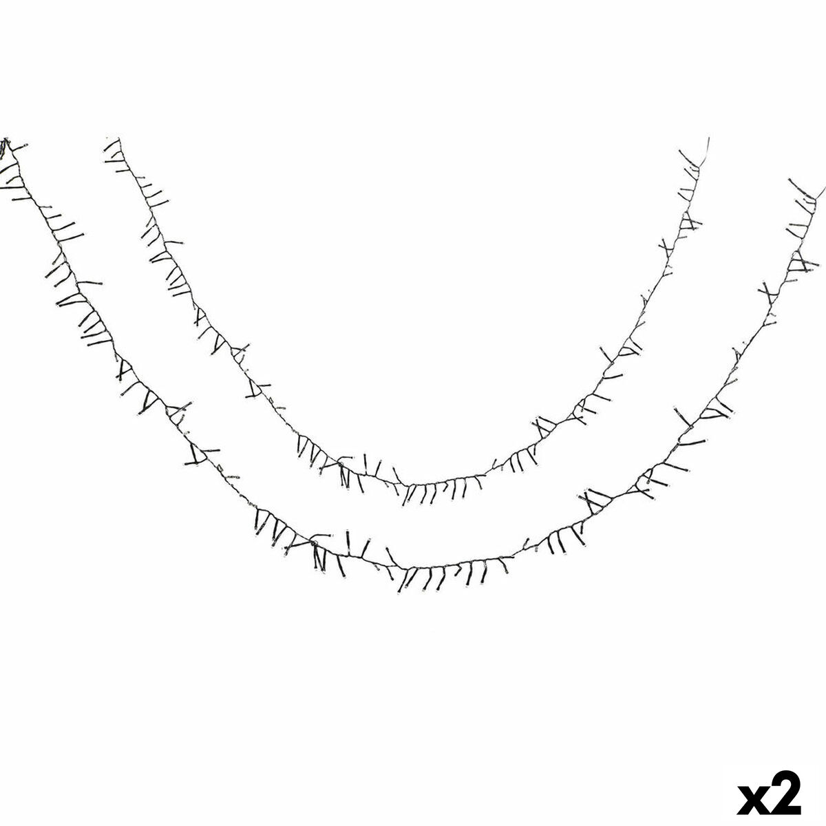 Fâșie de lumini DKD Home Decor Galben Alb LED (2 Unități)