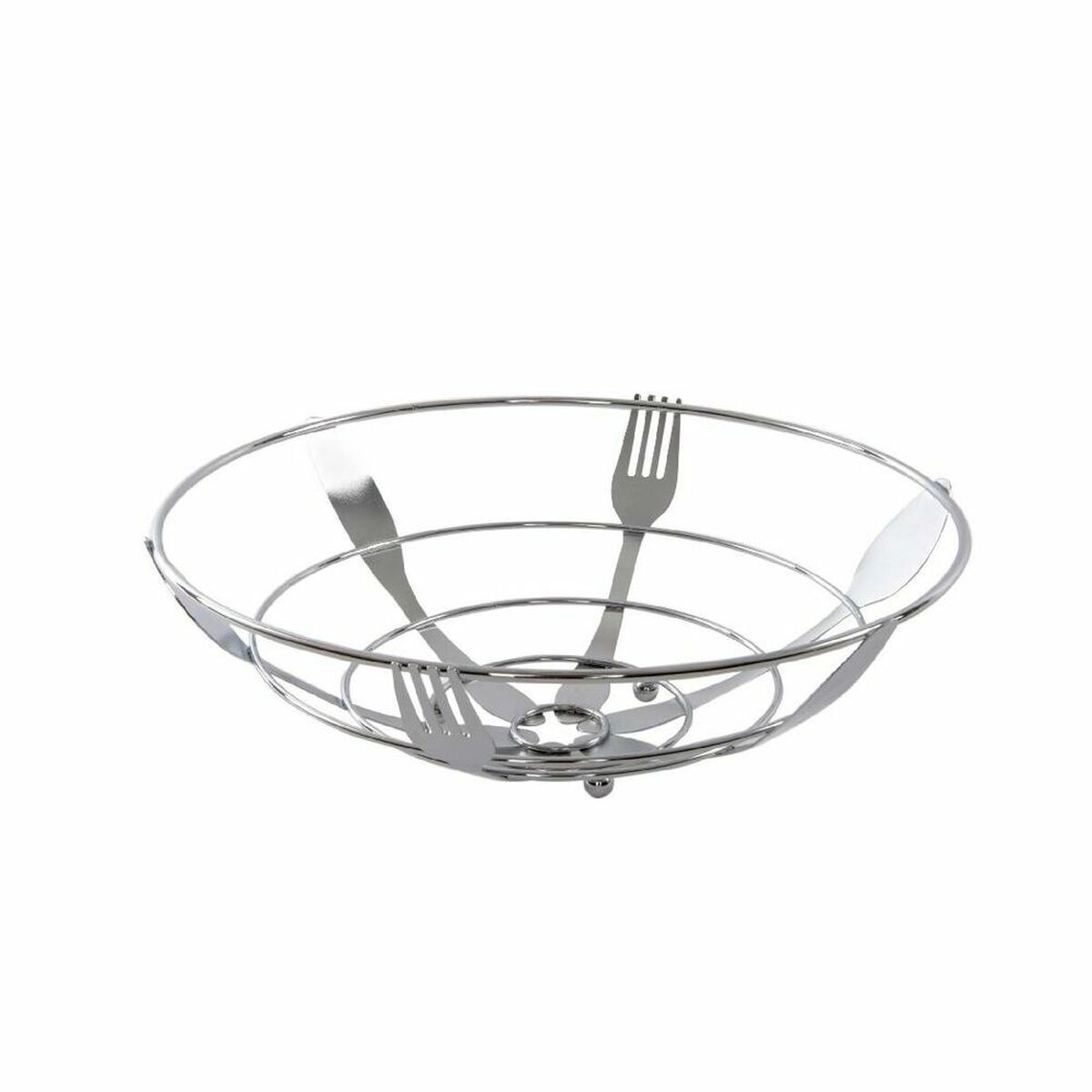 Fructieră DKD Home Decor Argintiu Metal Plastic
