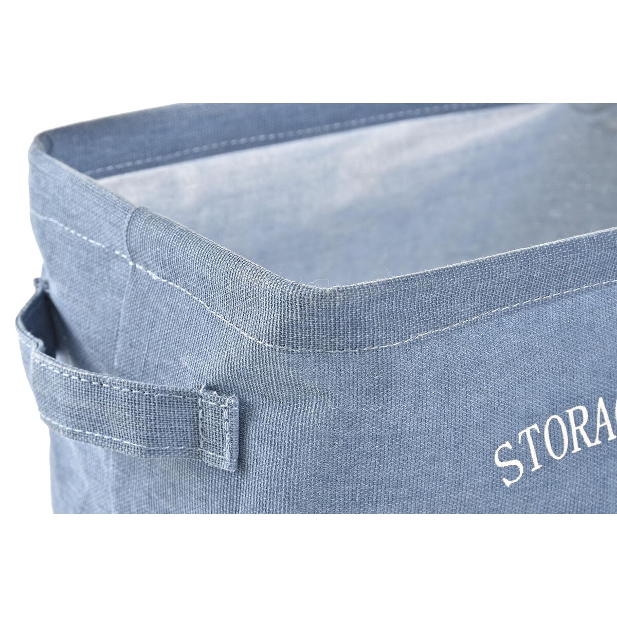 Coș DKD Home Decor Galben Albastru Castaniu Pânză Modern 20 x 16 x 15 cm (3 Unități)