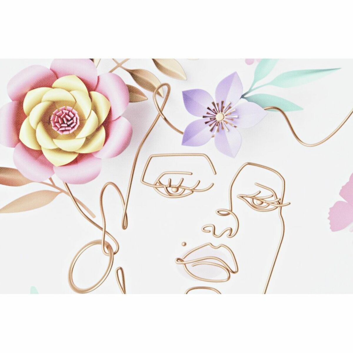 Pânză DKD Home Decor Pânză Lemn MDF 40 x 1,8 x 40 cm