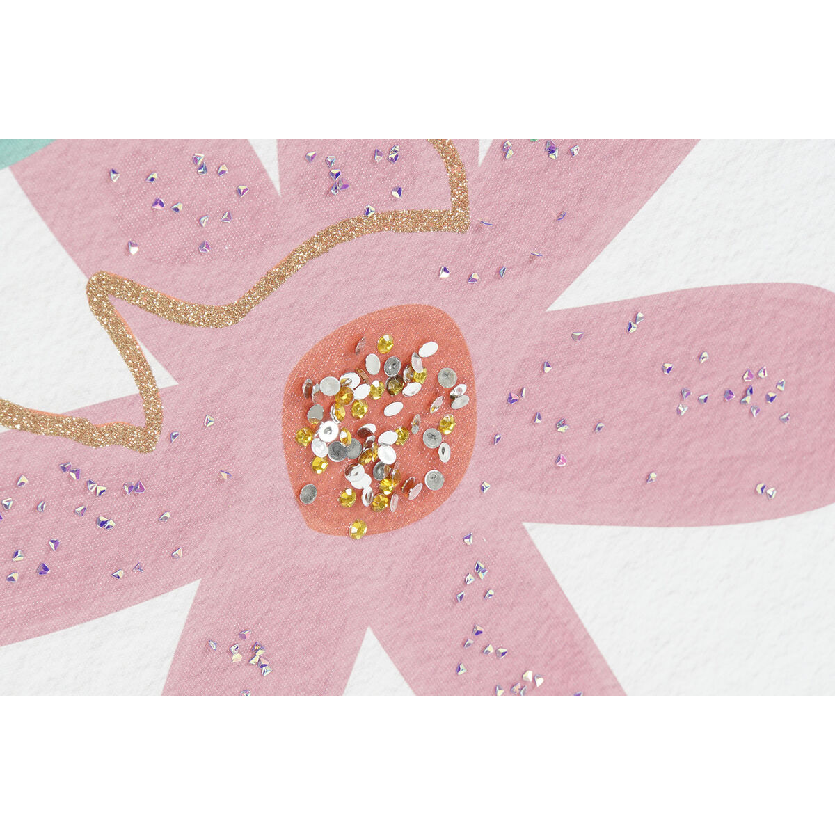 Pânză DKD Home Decor Květiny (60 x 1,8 x 60 cm) (4 Unități)