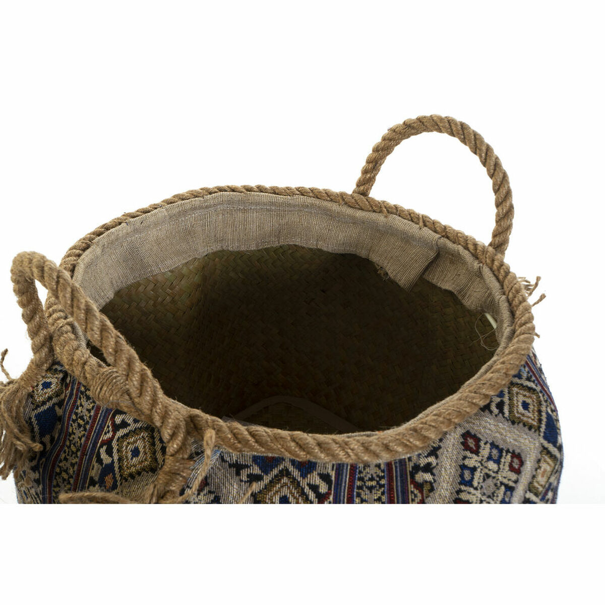 Coș DKD Home Decor Multicolor Fibră naturală Boho 30 x 30 x 30 cm 2 Piese (2 Unități)
