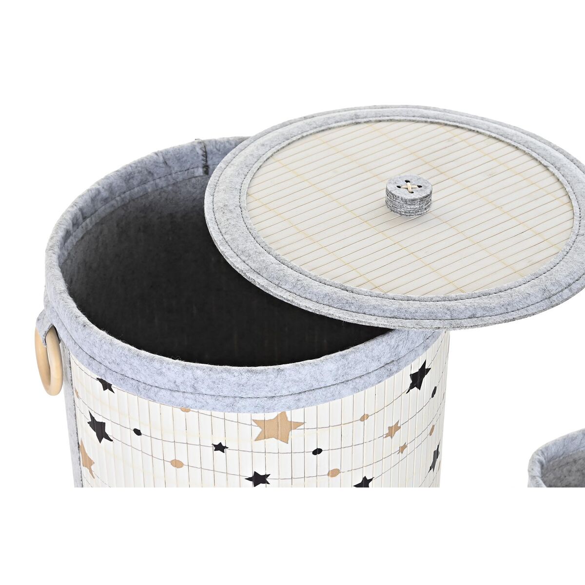 Coș Multifuncțional DKD Home Decor Bambus Stele 36 x 36 x 50 cm