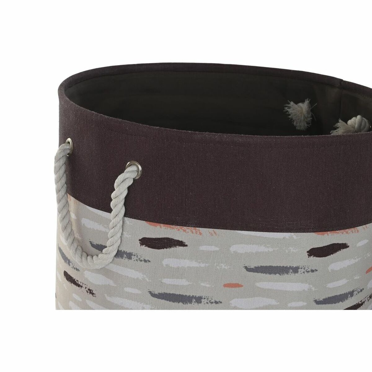 Coș pentru rufe murdare DKD Home Decor Gri Portocaliu 45 x 45 x 45 cm (3 Unități)