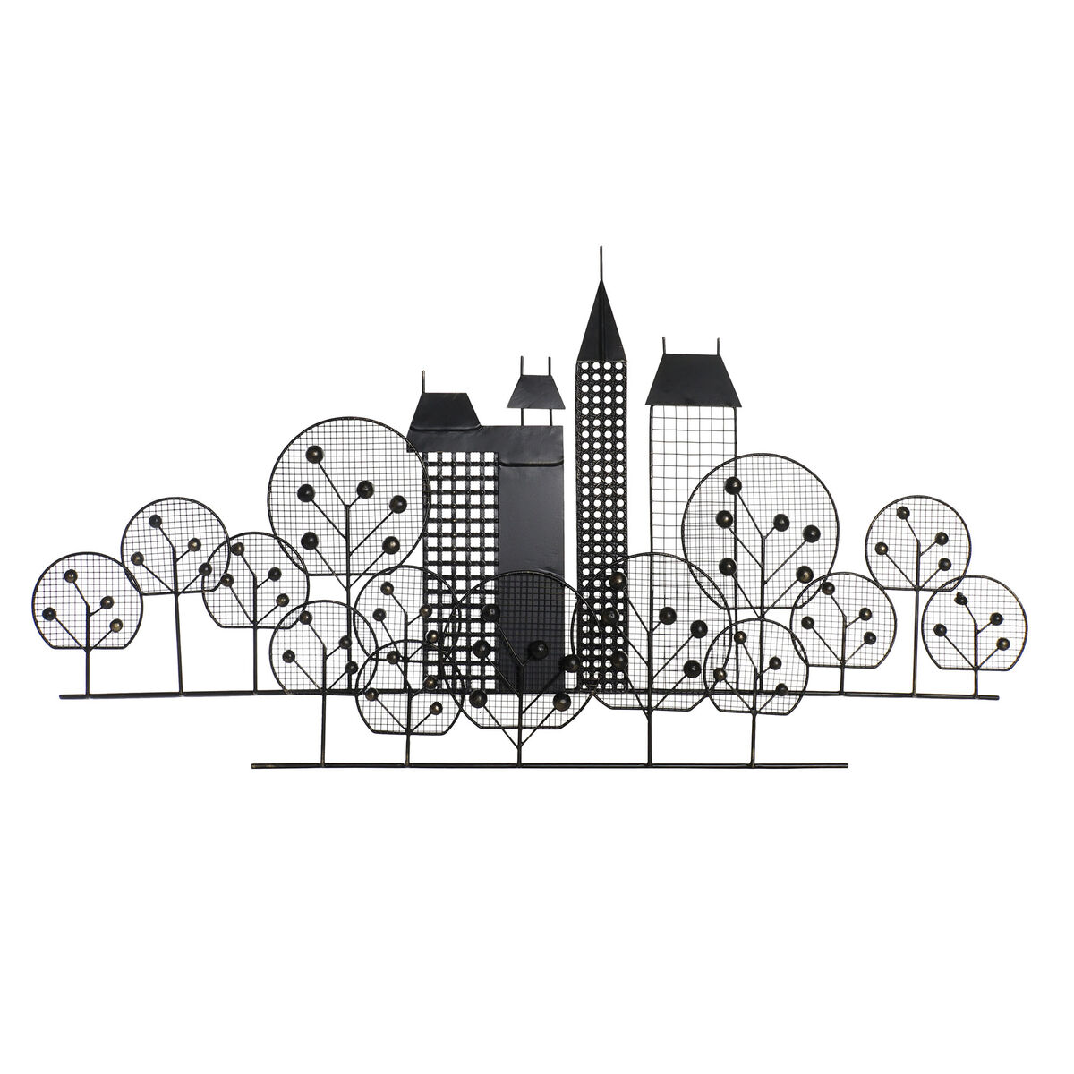 Decorațiune de Perete DKD Home Decor Negru Auriu* Loft 105 x 6 x 56 cm