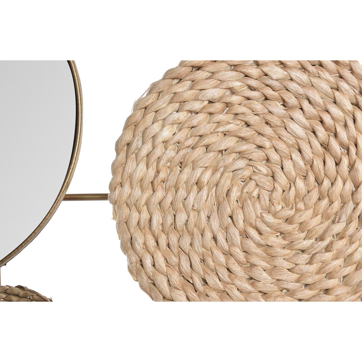 Decorațiune de Perete DKD Home Decor Oglindă Natural Metal Maro Cupru Fibră (72 x 3,5 x 74 cm)