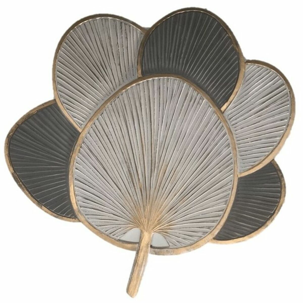 Decorațiune de Perete DKD Home Decor Alb Gri Auriu* 121 x 2 x 121 cm (2 Unități)