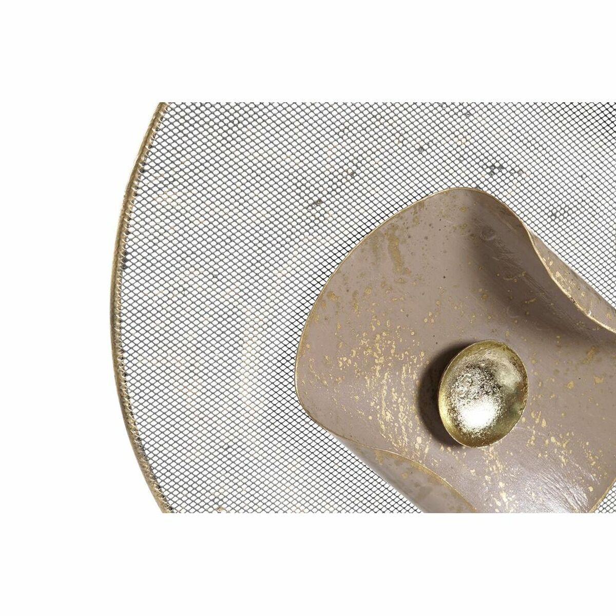 Decorațiune de Perete DKD Home Decor Oglindă Gri Auriu* Metal Teracotă Modern Cercuri (96,5 x 7 x 59 cm)