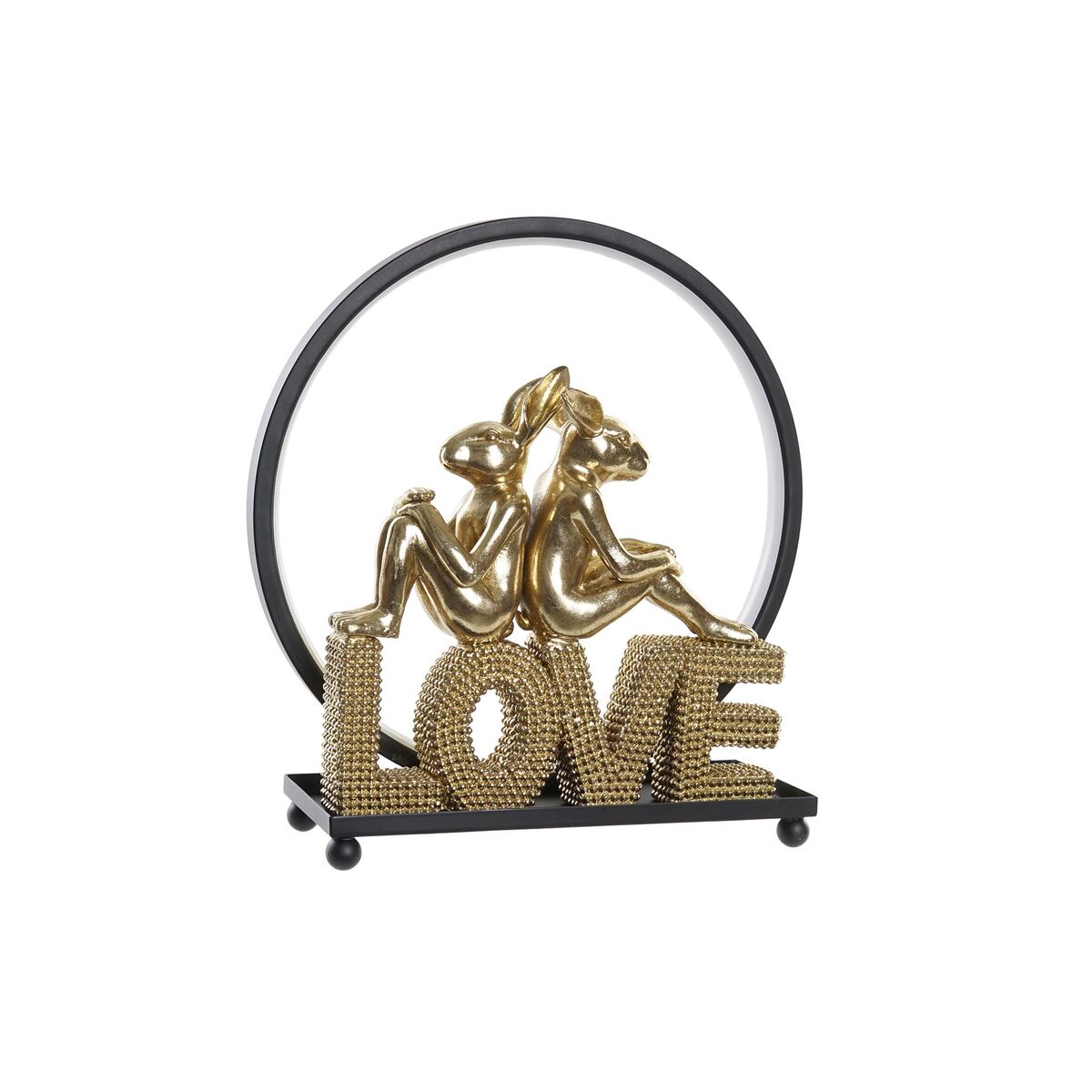 Decorare ușoară DKD Home Decor Love Rășină Iepure love 30 x 11 x 31,5 cm