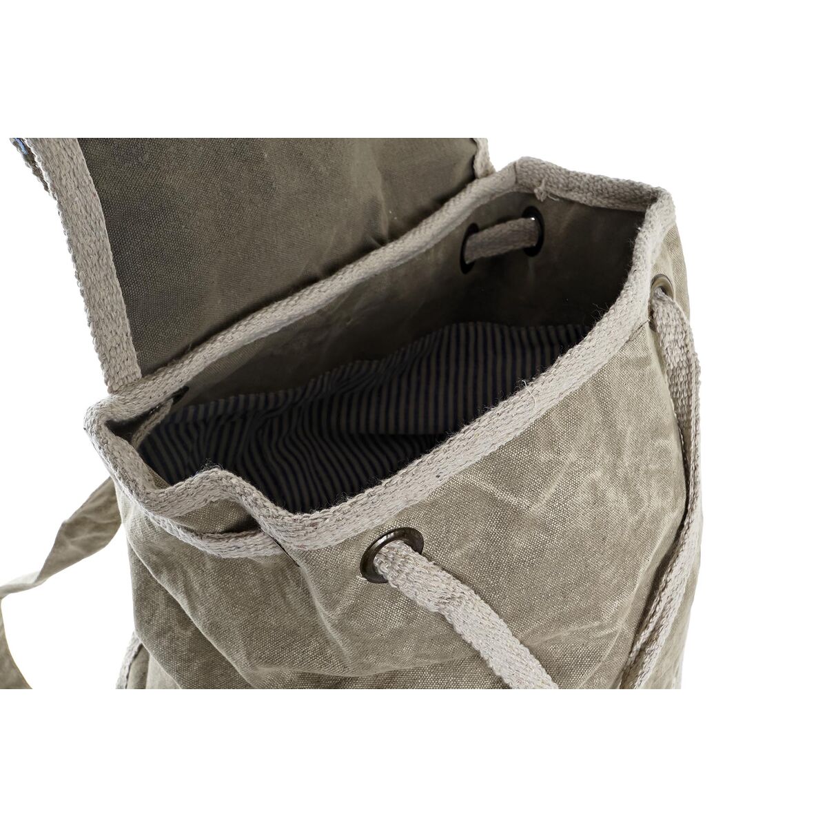 Rucsac Casual DKD Home Decor Stea Vintage Gri Bumbac Piele (30 x 17 x 44 cm)